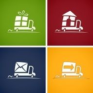 set icons for delivery service