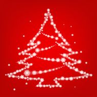 Pine Tree snowflake sparkle christmas background