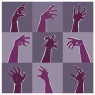 Hands halloween symbol Vector icon