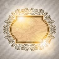 Retro background with vintage calligraphic ornate frame