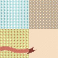 Set of 4 Vector Christmas and New Year seamless patterns N2
