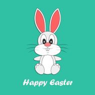 Abstract cute easter rabbit
