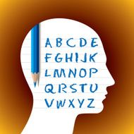 Literate profile - Stock Image N2