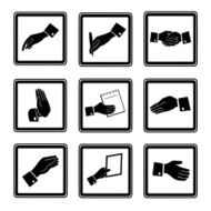 Business icons hands N2