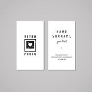 Photo studio business card design concept Logo with heart