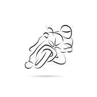 Motorbike silhouette abstract vector illustration