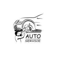 Auto service silhouette abstract vector illustration N2