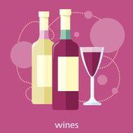 Wine glass and bottle N2