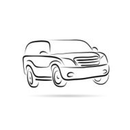 Car abstract lines vector design concept N8