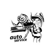 Auto service silhouette abstract vector illustration N3