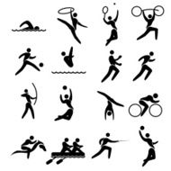 Stylized olympic pictogram set