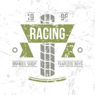 Emblem motorcycle racing club in retro style N2