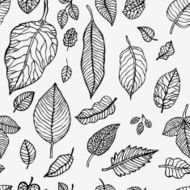 Seamless background with leaves N5