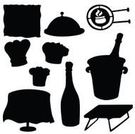vector silhouette of the elements restaurant N3