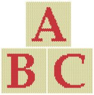 Knitted letters N8