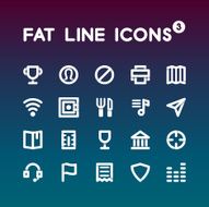 Fat Line Icons set 3 N2