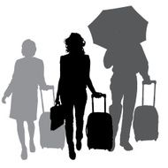 Vector silhouette of business people N105