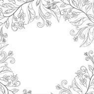 Background frame of flowers contours N2