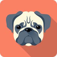 dog icon flat design N3
