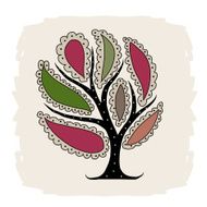 Art tree beautiful for your design N11
