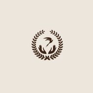 Swallow bird abstract vector logo design template N12