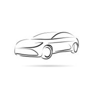 Car abstract lines vector design concept N12