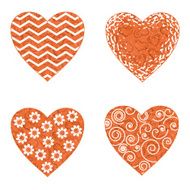 Valentine heart with patterns set N4