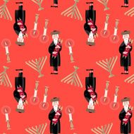 Jewish tradition Seamless background pattern