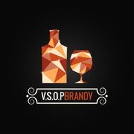 brandy glass poly design background