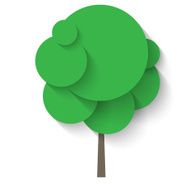 Green summer tree for your design