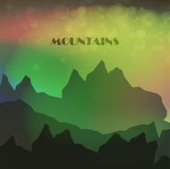 Abstract colorful Mountains N4