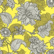 Seamless Pattern with floral ornament N216