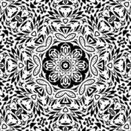 Seamless Outline Floral Pattern N32