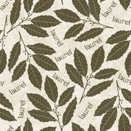 Seamless pattern with laurel Hand-drawn floral background Monochrome vector illustration N2