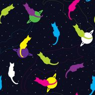 star background with cats