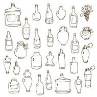 Bottles vector set