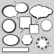 vector set of comics style speech bubbles