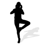 Vector silhouette of a woman N1883