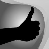 Vector silhouette of a hand N28