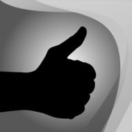 Vector silhouette of a hand N29
