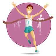 Retro Winning Athlete