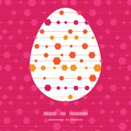 Vector abstract colorful stripes and shapes Easter egg sillhouette frame N3