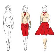 Silhouette woman in the clothes N2