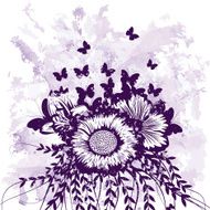 Grunge floral background N35