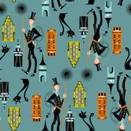 Chimney sweep Seamless background pattern
