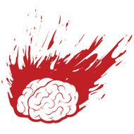 Burning Brain Headache Migraine or Stress Grunge Fire Vector Illustration