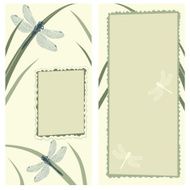 Vertical Greeting Card with Dragonflies