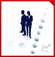 business team silhouettes on corporate background N3