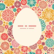 Vector abstract decorative circles Easter egg sillhouette frame card template N3