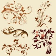set of floral patterns N5